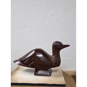 Mexican Duck Ironwood Carving, Bahia Kino, 1970-80s !0" X 5.25